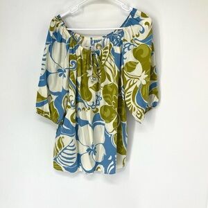 One Papaya NWT Floral Off Shoulder Blouse large